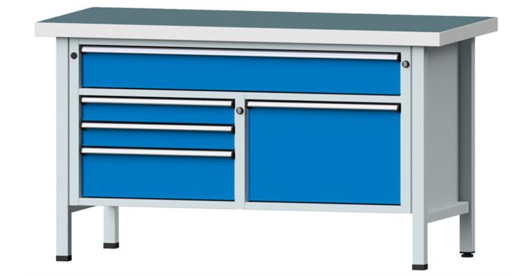 1082075231 Cabinet workbench model 256 V universal plate height 850 mm RAL 7035/5012
