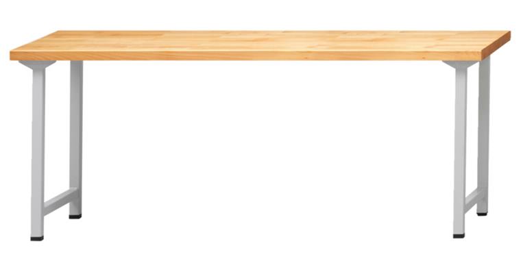 Arbeitstisch Bucheplatte massiv 2800 x 700 x 840 mm RAL 7035