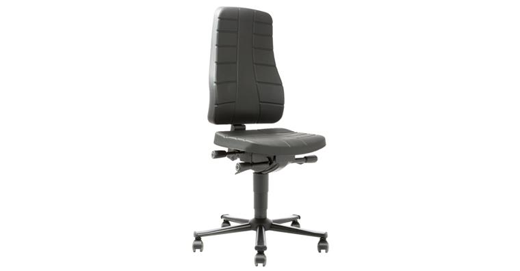 Arbeits-Drehstuhl All-In-One mit Rollen Sitzhöhe 450-600 mm PU-Schaum