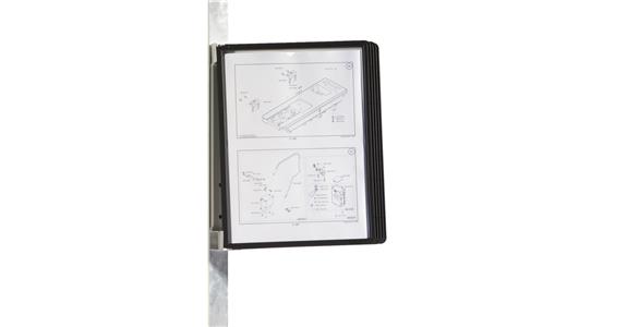 Wall display panel system Vario® Magnet Wall 5 black