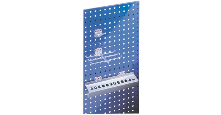 RasterPlan perf. plate sheet steel 1.25mm RAL 5010 gentian blue WxH 500x450mm
