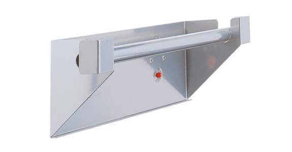 Paper dispenser for width 295 mm 355x120 mm f. perforated plates w/ hole 10x10mm