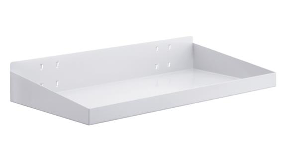 Steel shelf with anti-roll-off edging, 490x243 mm