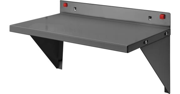 Steel shelf/tray width x depth 435 x 250 mm aluminium-coloured