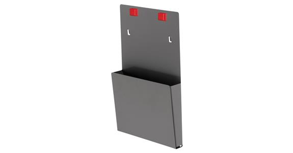 Brochure holder DIN A5 height x width 230 x 150 mm anthracite