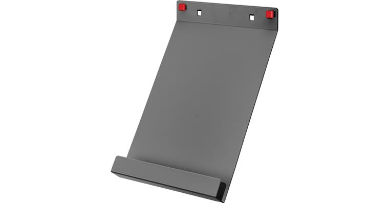 Brochure holder DIN A4 height x width 330 x 220 mm aluminium-coloured