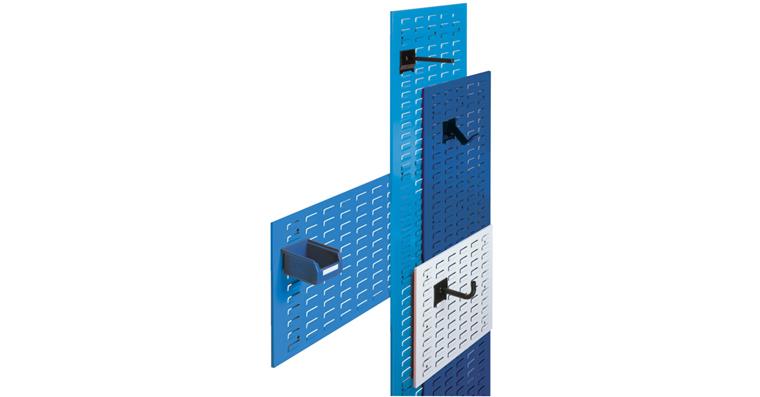 Slotted plates sheet steel 450 x 1500 RAL 5012 light blue