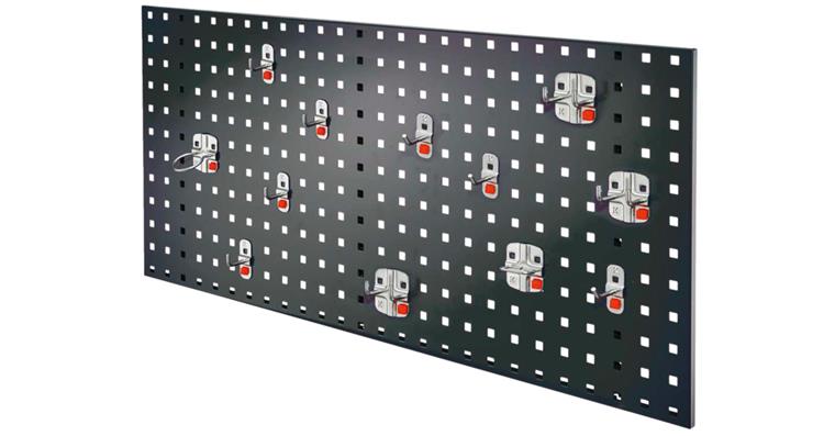 Starter set 2 1x perf. plate anthracite 450x1000mm 12x tool holder alu-coloured