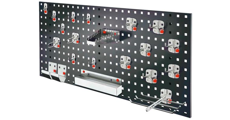 Starter set 7 1x perf. plate anthracite 450x1000mm 21x tool holder alu-coloured