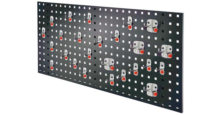 Starter set 8 1x perf. plate anthracite 450x1000mm 25x tool holder alu-coloured