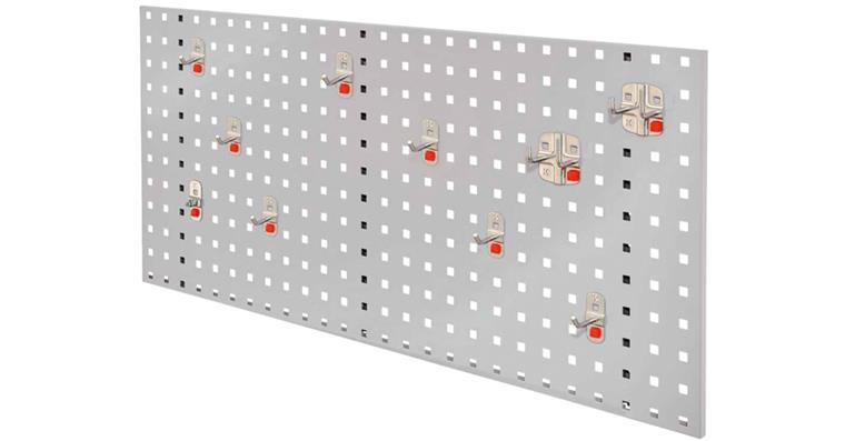 Starter set 1 1x perf. plate light grey 450x1000mm 10x tool holder alu-coloured