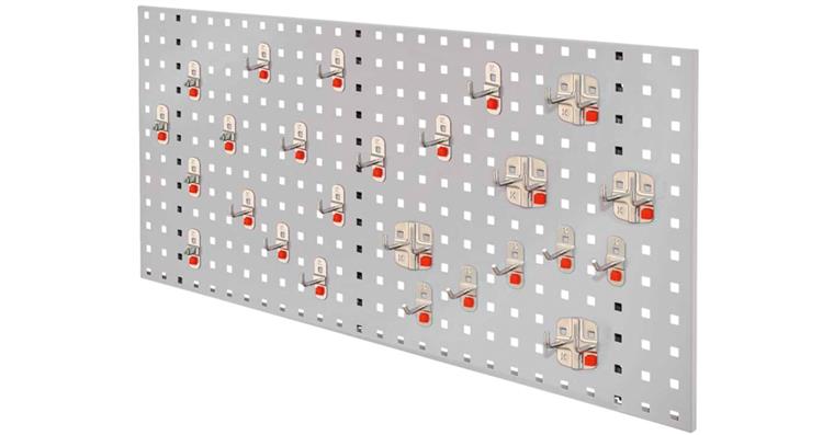 Starter set 8 1x perf. plate light grey 450x1000mm 25x tool holder alu-coloured
