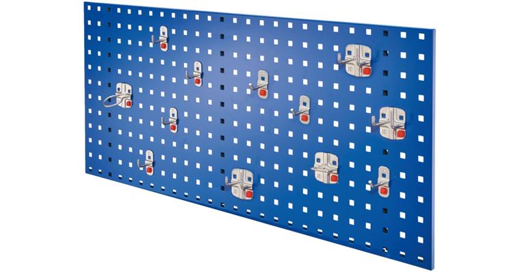 Starter set 2 1x perf. plate gent. blue 450x1000mm 12x tool holder alu-coloured