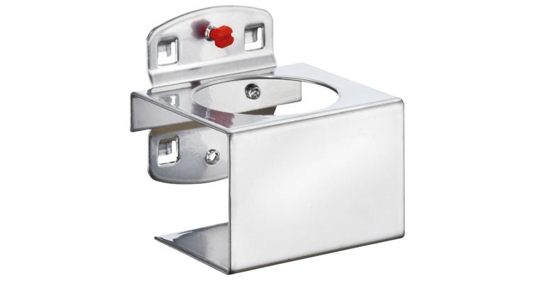 Spray bottle holder 76x1x52mm alu.-coloured f. LogoChart cat. no. 82490 101-103