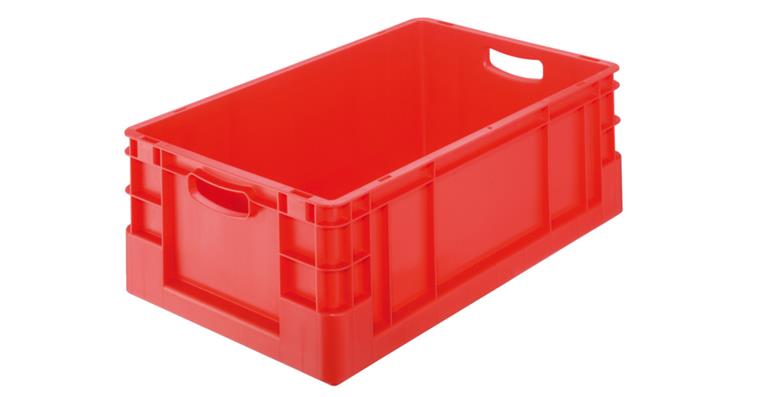 Euro transport container polypropylene stackable stable 600x400x220 mm red