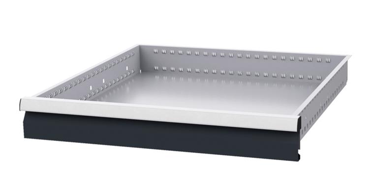 Drawer WxD 600x600mm full-exten. sl. 100 % 100kg front height 100mm RAL7035/7016