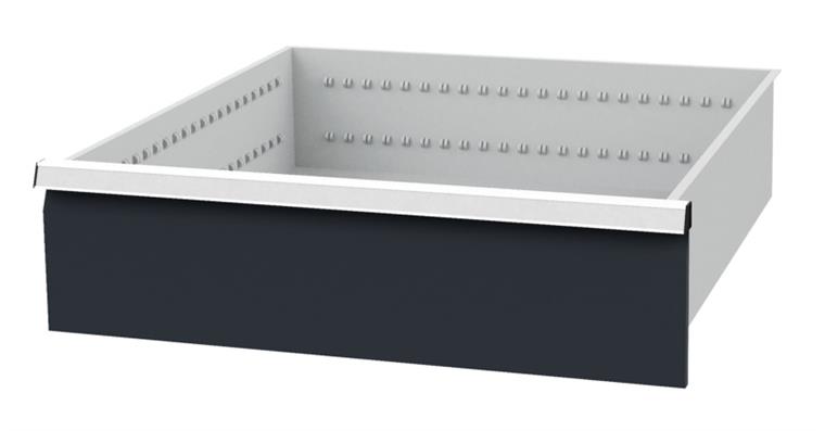 Drawer WxD 600x600mm full-exten. sl. 100 % 180kg front height 175mm RAL7035/7016
