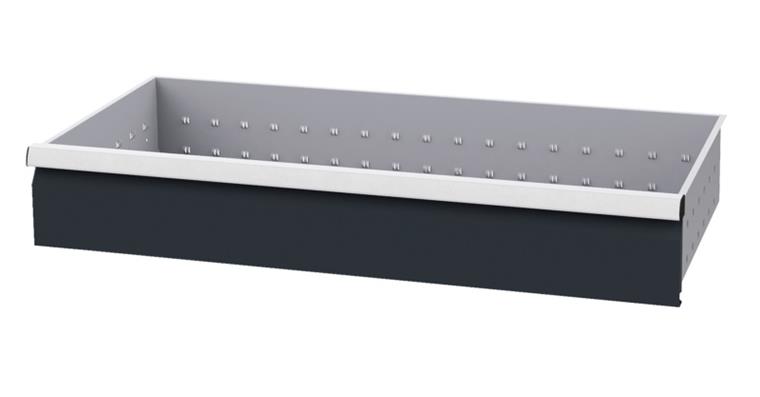 Drawer WxD 900x400mm full-ext. sl. 100 % 50kg front height 150mm RAL7035/7016