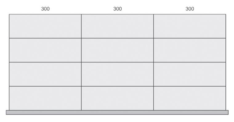 Schubladeneinteil.  Anzahl Fächer 20 Fronthöhe150 M-fachschienen 4 x 400 x 135