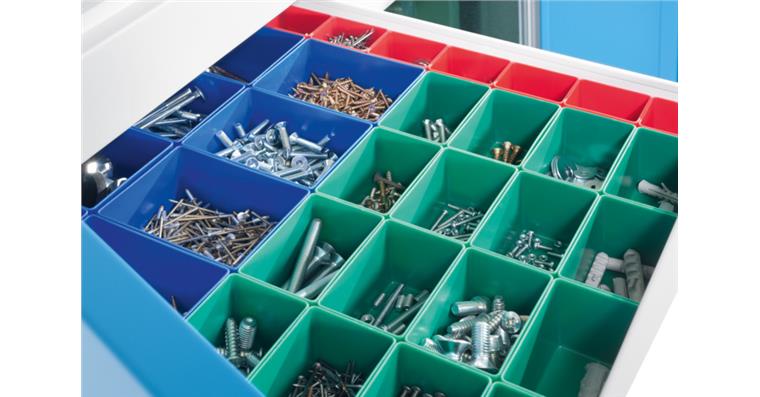 Drawer divider with plastic boxes for cabinet width 930mm cat. no. 85127