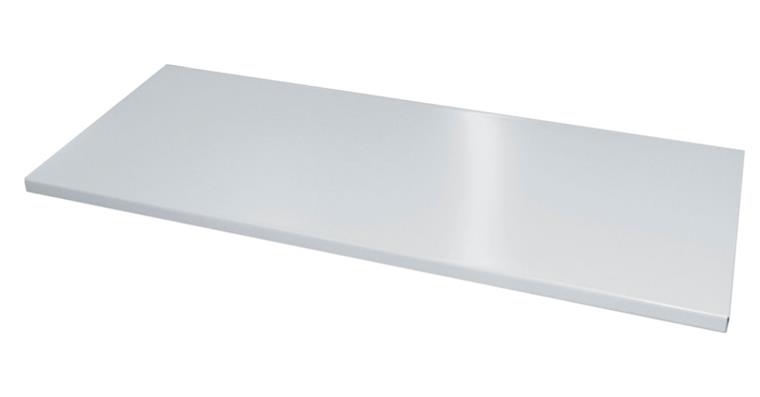 Shelf 1200x600 mm, zinc plated, height 24 mm incl. 4 shelf supports