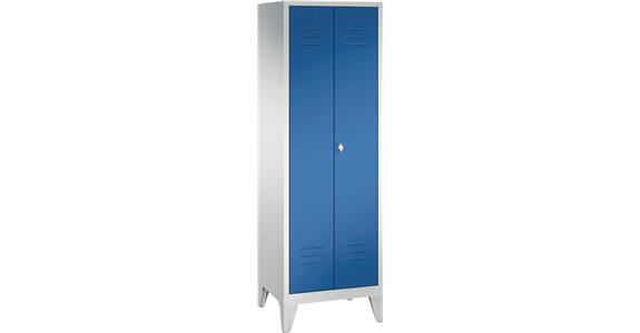 Wardrobe cabinet feet 2 COMPARTMENTS 300MM RAL7035/5010