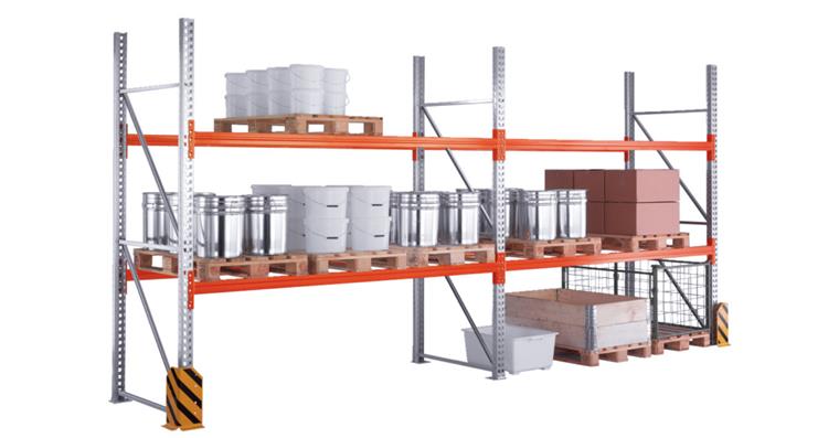 Pallet basic rack with 4 storage levels strut 85/15 HxLxD 4400x1825x800mm