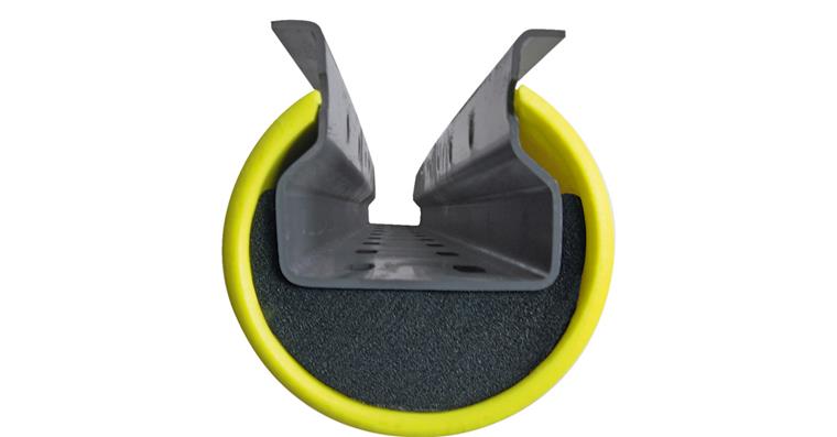 Shelf impact protection size L height 600 mm for support width 101-110 mm