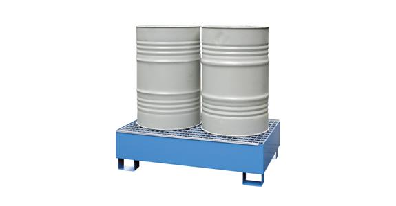 Collection tray 1250x820x340 for 2 drums, RAL 5015, load 500 kg