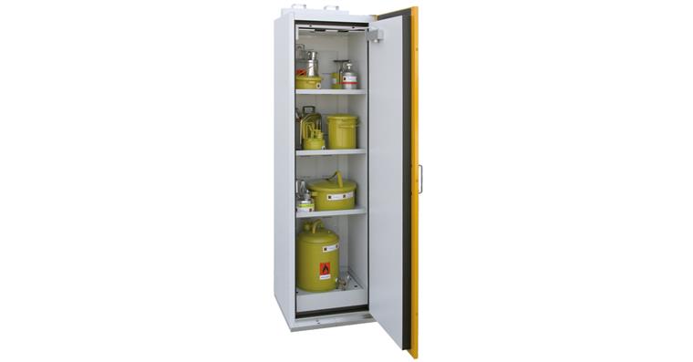 Hazardous materials cabinet 595x598x1935 mm RAL 1007 EN 14470-1 type 90