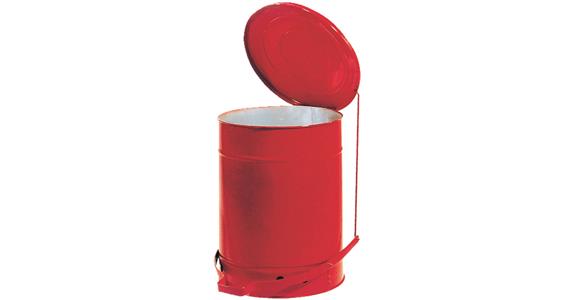 Safety collection container foot pedal self-closing red 20l diameter 290 mm