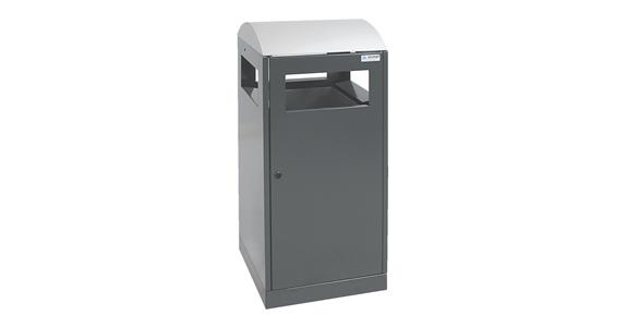 Waste collection container 90 litres HxWxD 1060x450x450 mm RAL 7016