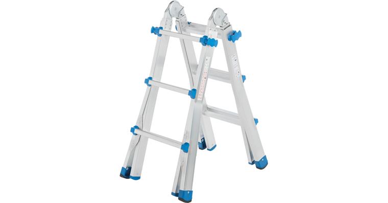 ATORN aluminium telescopic ladder 4x3 with wire bow joint