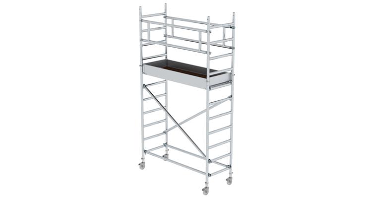 Alu. mobile scaffolding, scaff. sz 1.80x0.75m plat. hght 2.20m scaff. hght 3.20m