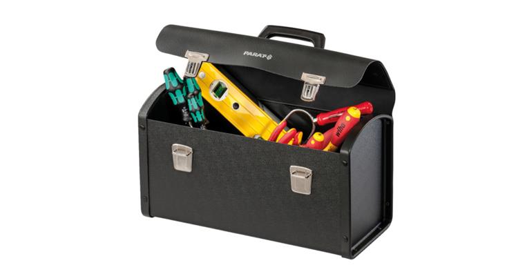Tool bag cowhide black 390x170x230 mm empty