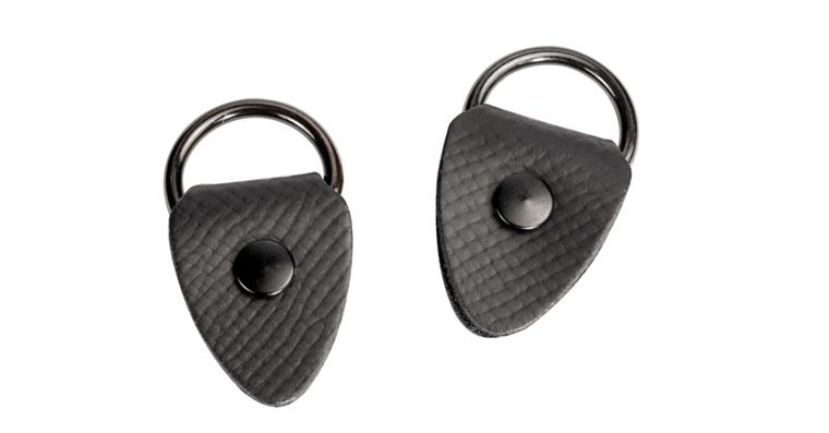 Ring cap set 50 x 40 mm 50g made of cowhide, black