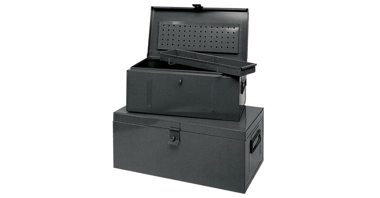 Assembly case sheet steel with carry handles 690x360x310 mm colour grey