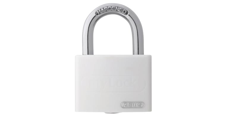 Vorhangschlösser my Lock Bügel-Ø 6,5 mm weiß 43x18x61,5 mm