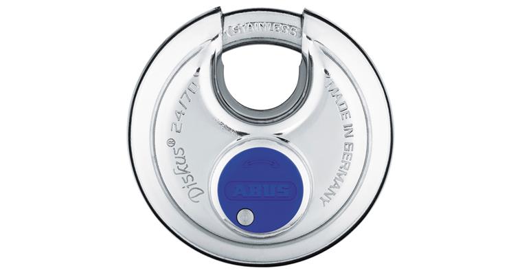 Diskus padlock stainless steel high tensile strength 2 keys 51 x 25 x 51 mm