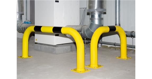 Crash protection bar for indoor use height 350 mm width 750 mm dia. 76 mm