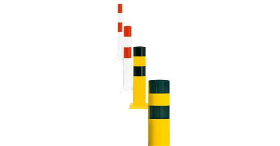 Crash prot. bollard yellow/black for indoor and outdoor use dia. 90mm H 1200 mm