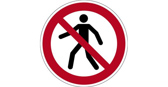 Sicherheitskennzeichen -Für Fußgänger verboten- selbstklebend Ø 430 mm