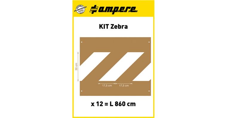 Template set KIT zebra 12 templates for 860 cm zebra stripes