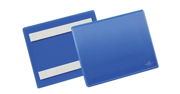 Identification pocket 50 pieces self-adhesive A6 landscape 148x105 mm dark blue