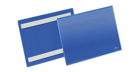 Identification pocket 50 pieces self-adhesive A5 landscape 210x148 mm dark blue