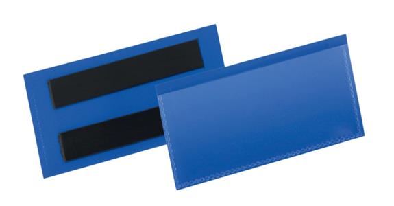 Label pocket magnetic 100x38mm dark blue pack=50 pieces