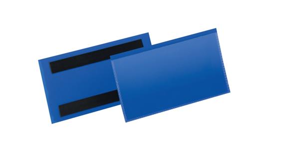 Etikettentasche 50 Stück magnetisch 100x38 mm dunkelblau