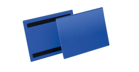 Kennzeichnungstasche 50 Stück magnetisch A5 Querformat 210x148 mm dunkelblau