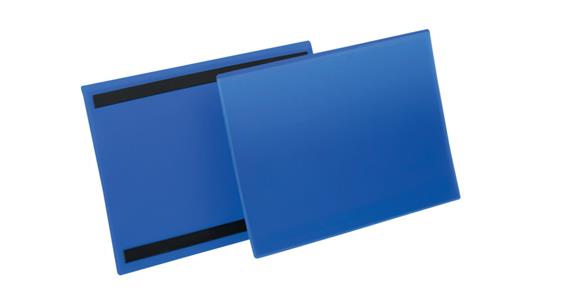 Kennzeichnungstasche 50 Stück magnetisch A4 Querformat 297x210 mm dunkelblau