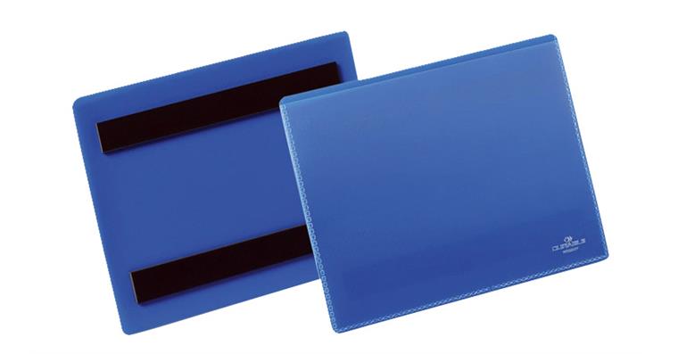 Identification pocket 50 pieces magnetic A6 landscape 210x297 mm dark blue